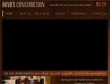 Tablet Screenshot of boydsconstruction.com